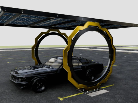 Modern Solar Carport-TEZCAN-Type-3 3D Model