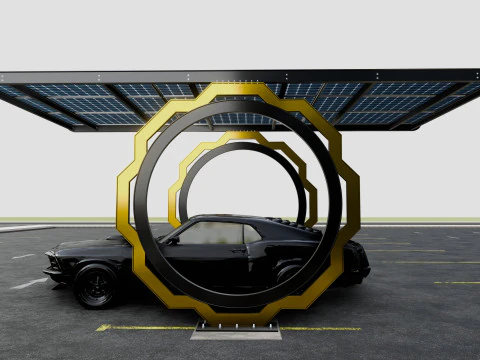 Modern Solar Carport-TEZCAN-Type-3 3D Model