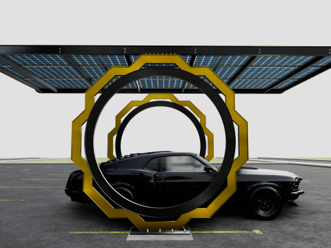 Modern Solar Carport-TEZCAN-Type-3 Model 3D