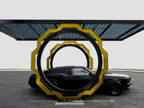 Modern Solar Carport-TEZCAN-Type-3 3D Model