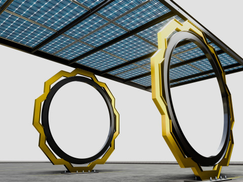 Modern Solar Carport-TEZCAN-Type-3 Model 3D