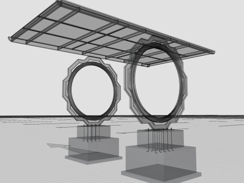 Modern Solar Carport-TEZCAN-Type-3 Model 3D