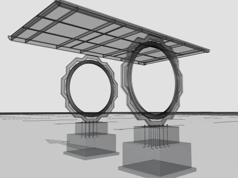 Modern Solar Carport-TEZCAN-Type-3 3D Model
