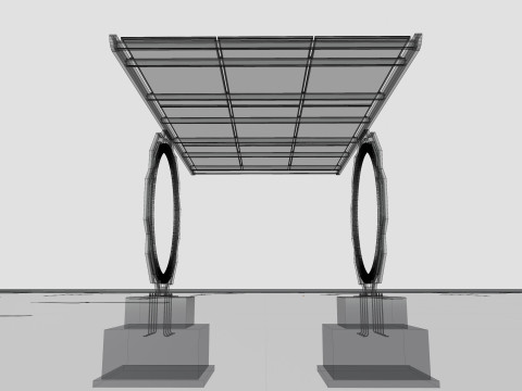 Modern Solar Carport-TEZCAN-Type-3 Model 3D