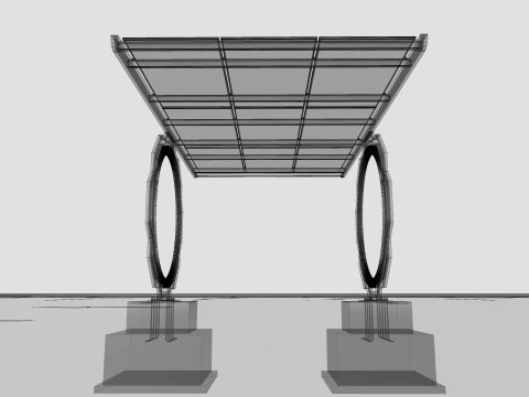 Modern Solar Carport-TEZCAN-Type-3 3D Model