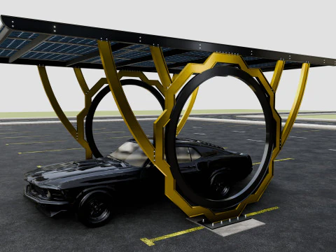 Modern Solar Carport-TEZCAN-Type-4 3D Model