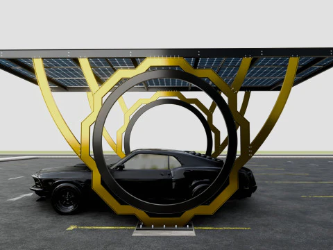 Modern Solar Carport-TEZCAN-Type-4 3D Model