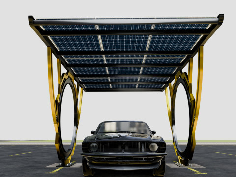 Modern Solar Carport-TEZCAN-Type-4 Model 3D