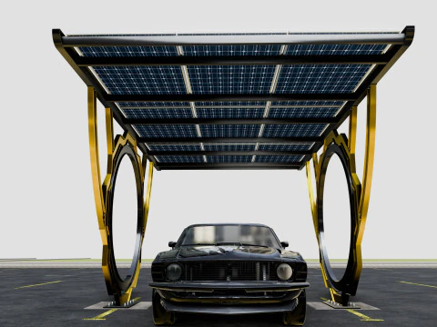 Modern Solar Carport-TEZCAN-Type-4 3D Model
