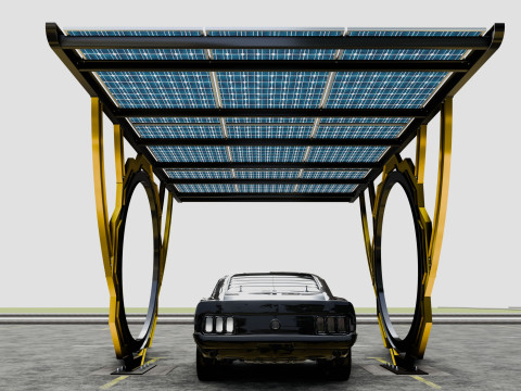 Modern Solar Carport-TEZCAN-Type-4 Model 3D