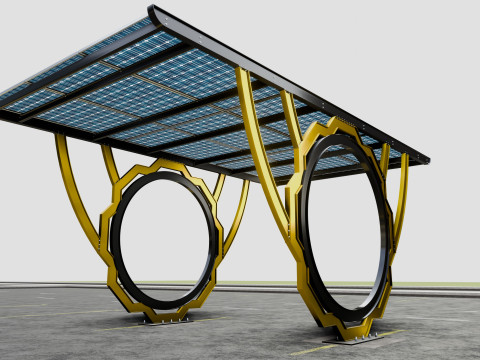 Modern Solar Carport-TEZCAN-Type-4 Model 3D