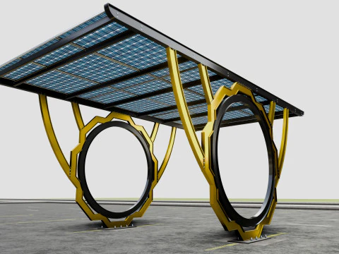 Modern Solar Carport-TEZCAN-Type-4 3D Model