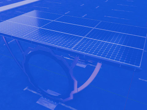 Modern Solar Carport-TEZCAN-Type-4 3D Model