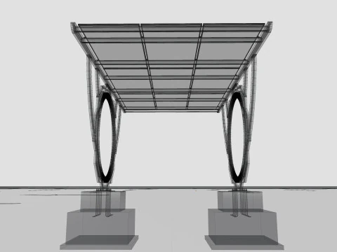 Modern Solar Carport-TEZCAN-Type-4 3D Model