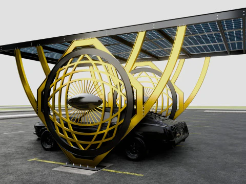 Modern Solar Carport-TEZCAN-Type-5 3D Model