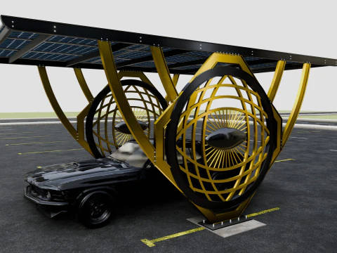 Modern Solar Carport-TEZCAN-Type-5 3D Model