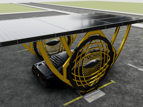 Modern Solar Carport-TEZCAN-Type-5 3D Модель