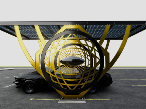 Modern Solar Carport-TEZCAN-Type-5 3D Model
