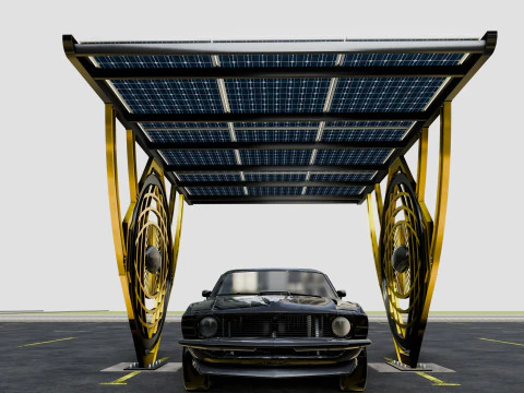 Modern Solar Carport-TEZCAN-Type-5 3D Model