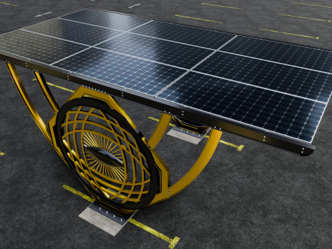 Modern Solar Carport-TEZCAN-Type-5 3D Модель
