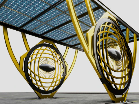 Modern Solar Carport-TEZCAN-Type-5 3D Model