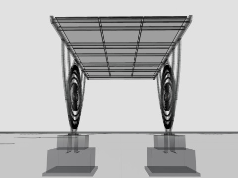 Modern Solar Carport-TEZCAN-Type-5 3D Модель