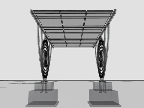 Modern Solar Carport-TEZCAN-Type-5 3D Model