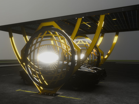 Modern Solar Carport-TEZCAN-Type-5 3D Модель
