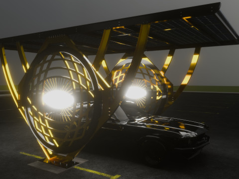 Modern Solar Carport-TEZCAN-Type-5 3D Модель