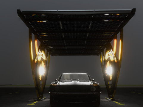 Modern Solar Carport-TEZCAN-Type-5 3D Модель