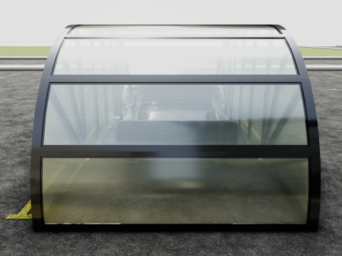 Opening And Closes Carport 3D Model