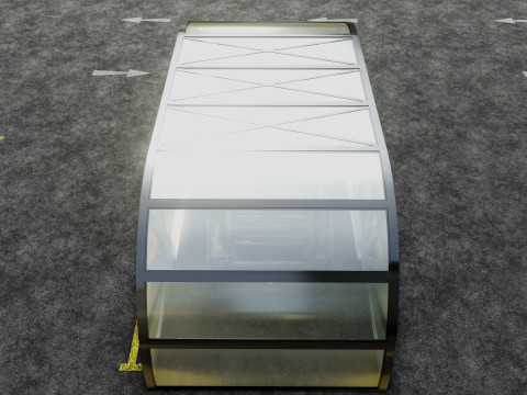 Opening And Closes Carport 3D Model