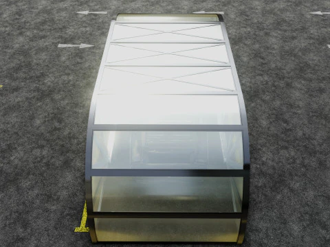 Opening And Closes Carport 3D Model