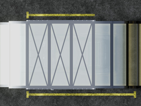 Opening And Closes Carport 3D Model