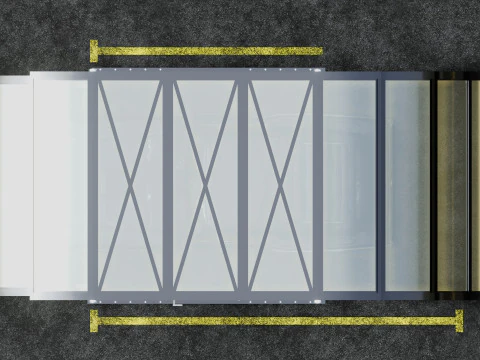 Opening And Closes Carport 3D Model