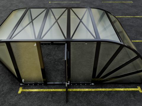 Opening And Closes Carport 3D Model