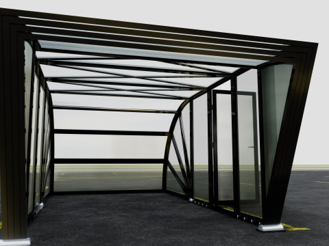 Opening And Closes Carport 3D Model