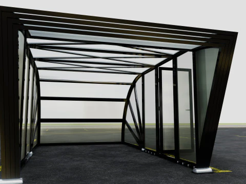 Opening And Closes Carport 3D Model