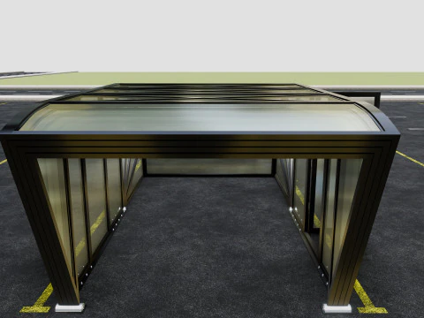 Opening And Closes Carport 3D Model