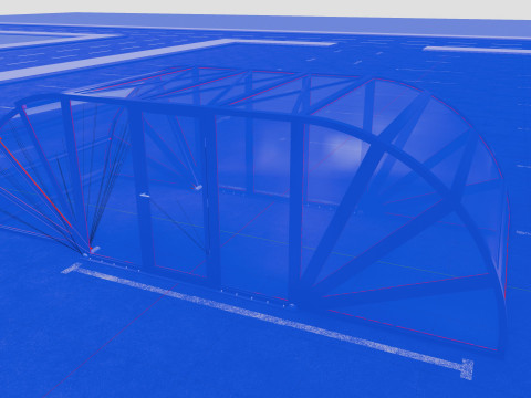 Opening And Closes Carport 3D Model