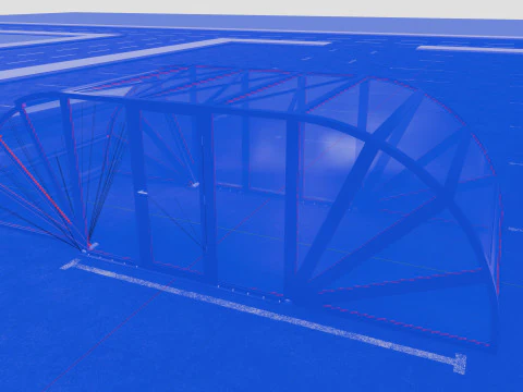 Opening And Closes Carport 3D Model