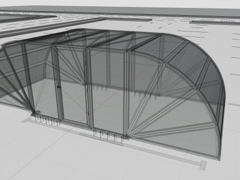 Opening And Closes Carport 3D Model