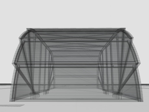 Opening And Closes Carport 3D Model