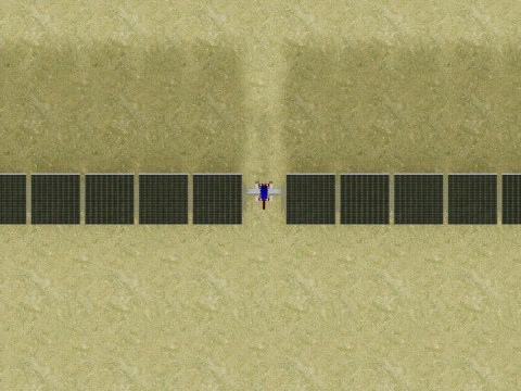 Solar Tracker Systems 55 Panels 3D Model