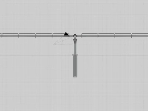 Solar Tracker Systems 55 Panels 3D Model