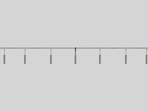 Solar Tracker Systems 1515 Panels 3D Model