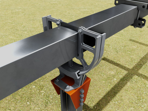 Solar Tracker Systems 1515 Panels 3D Model