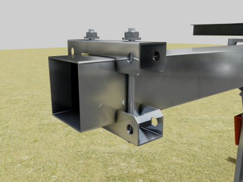 Solar Tracker Systems 1515 Panels 3D Model