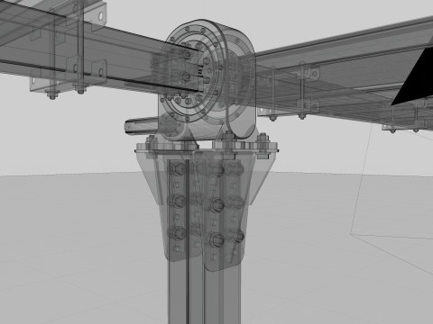 Solar Tracker Systems 1515 Panels 3D Model