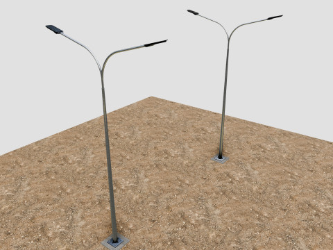 6MT LIGHTING POLE-DOUBLE BENDING ARM 3Dモデル